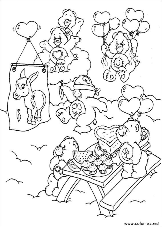 Coloriage de Bisounours à imprimer !
