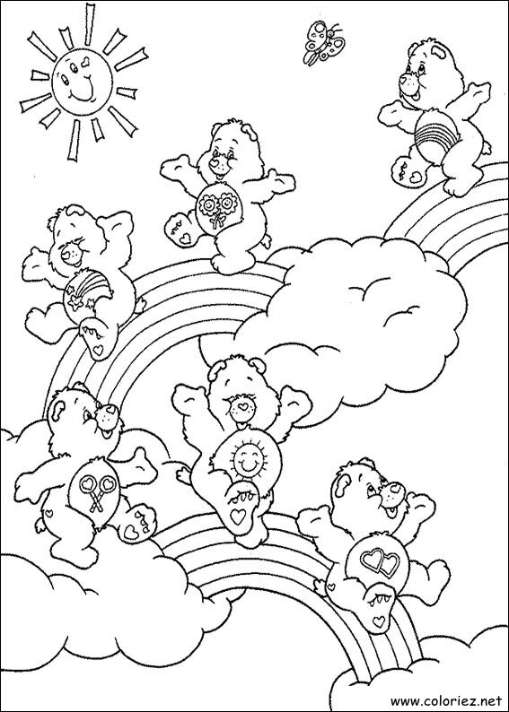 Coloriage de Bisounours à imprimer !