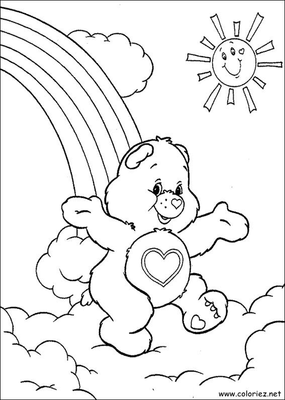 Coloriage de Bisounours à imprimer !