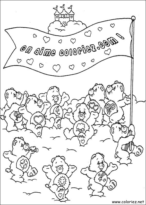 Coloriage de Bisounours à imprimer !