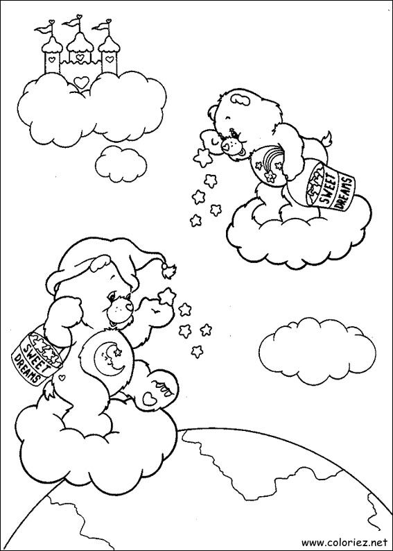 Coloriage de Bisounours à imprimer !