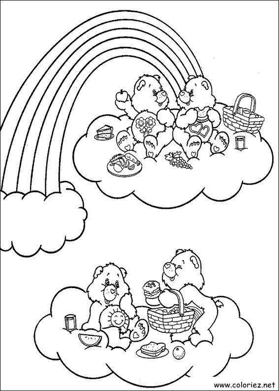 Coloriage de Bisounours à imprimer !