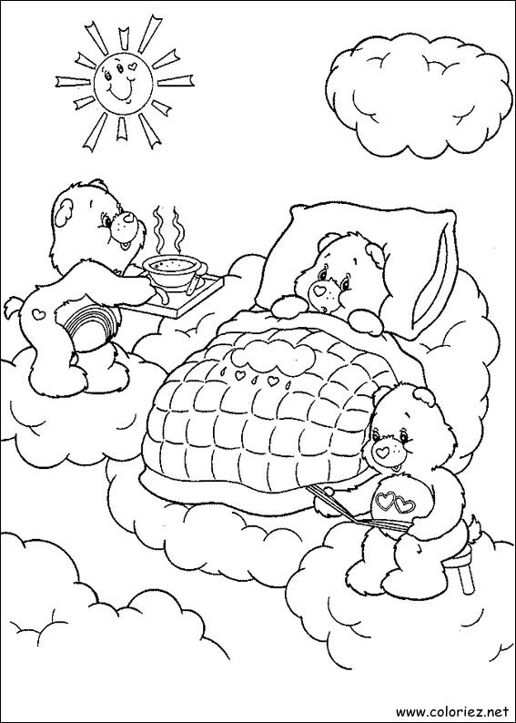 Coloriage de Bisounours à imprimer !