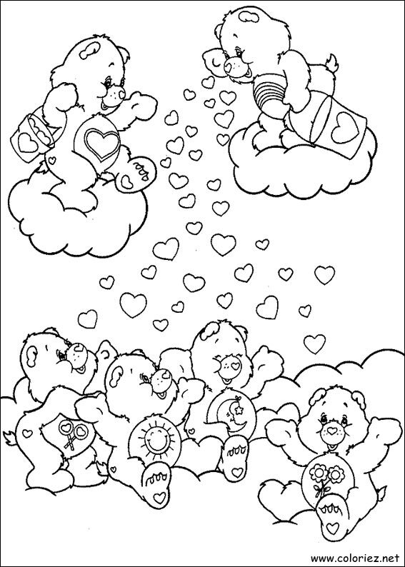 Coloriage de Bisounours à imprimer !