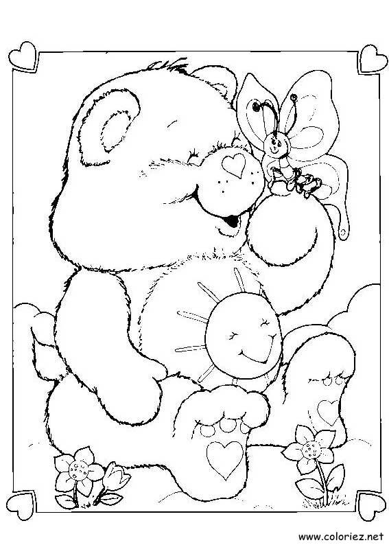 Coloriage de Bisounours à imprimer !