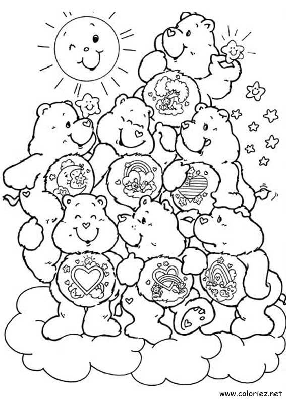 Coloriage de Bisounours à imprimer !