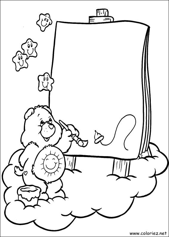 Coloriage de Bisounours à imprimer !