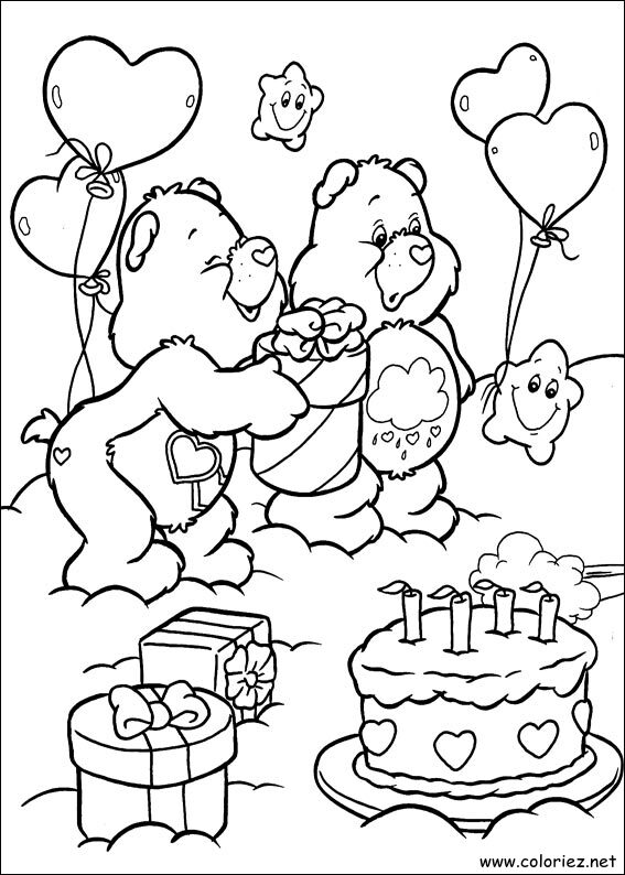 Coloriage de Bisounours à imprimer !