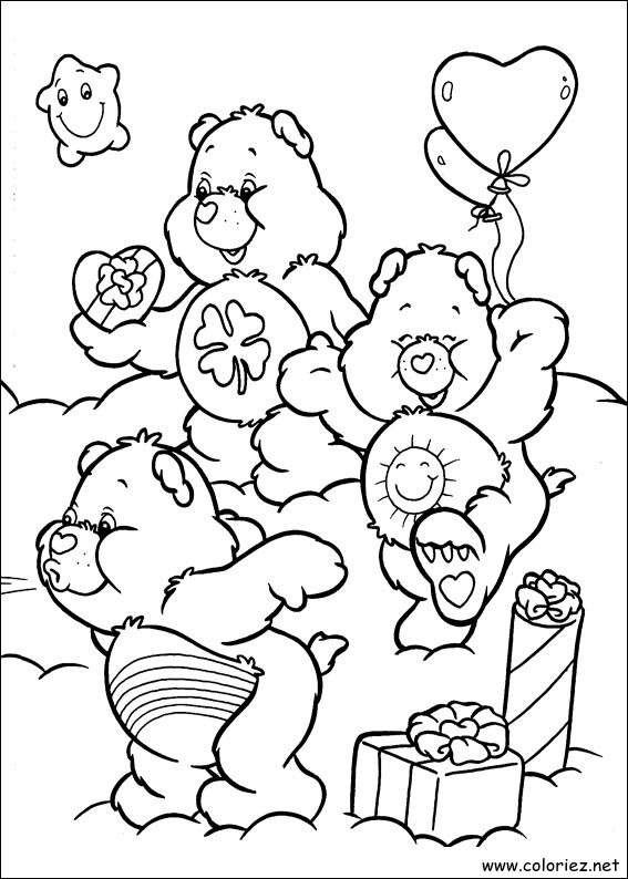 Coloriage de Bisounours à imprimer !