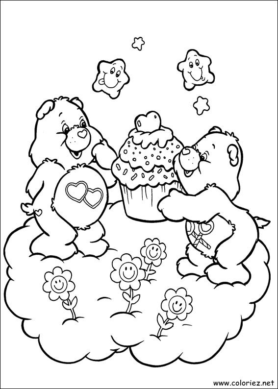 Coloriage de Bisounours à imprimer !