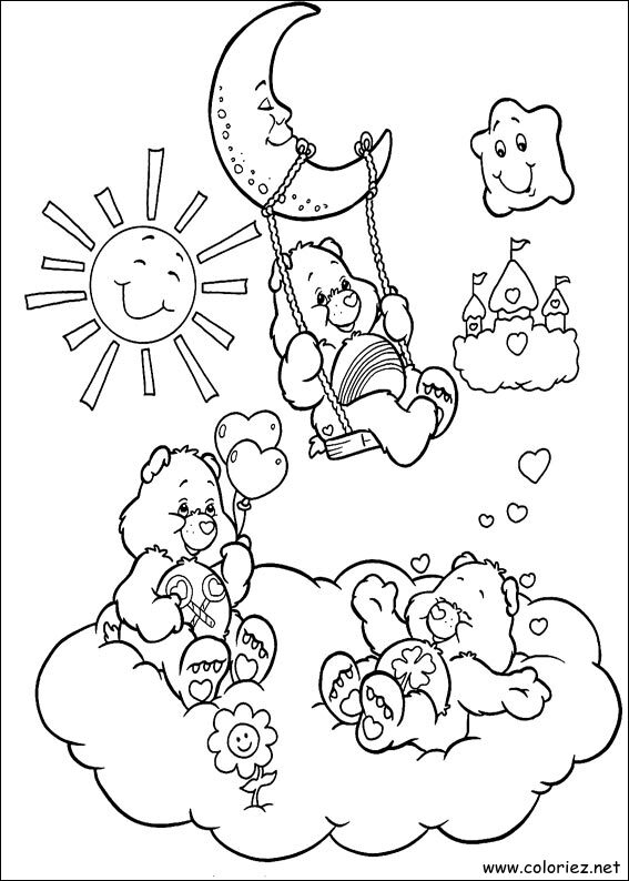 Coloriage de Bisounours à imprimer !