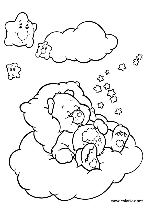 Coloriage de Bisounours à imprimer !