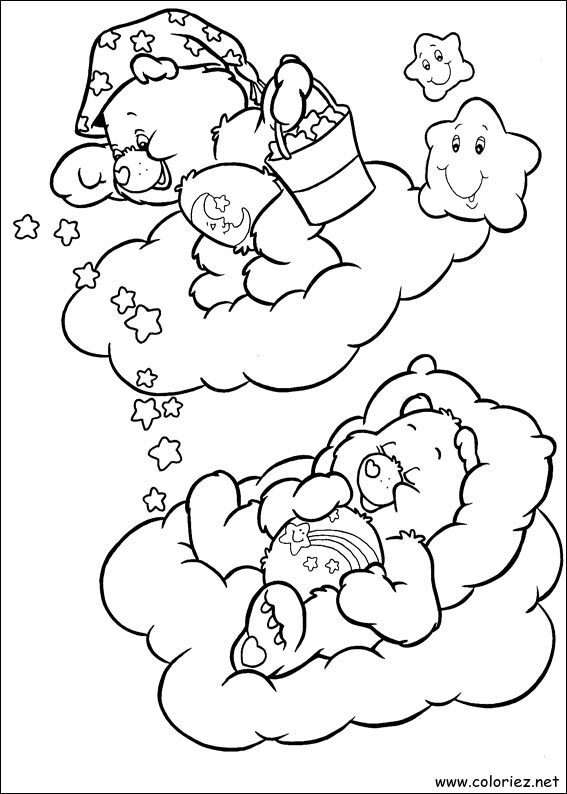 Coloriage de Bisounours à imprimer !