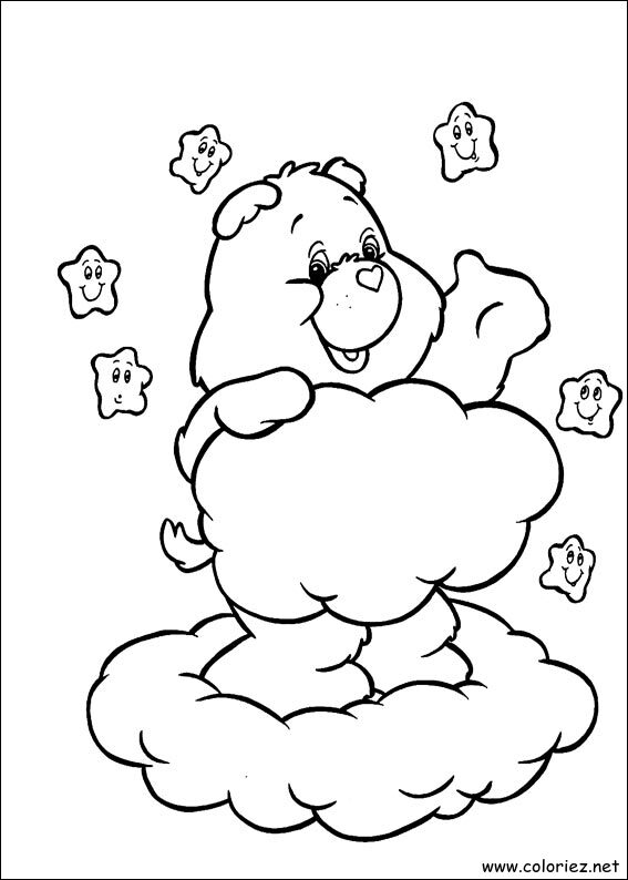Coloriage de Bisounours à imprimer !