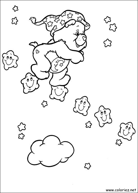 Coloriage de Bisounours à imprimer !