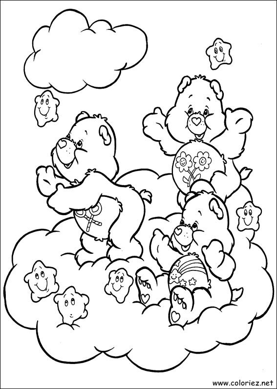 Coloriage de Bisounours à imprimer !