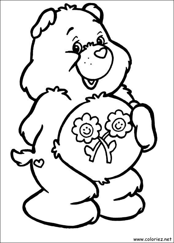 Coloriage de Bisounours à imprimer !