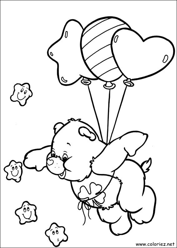 Coloriage de Bisounours à imprimer !
