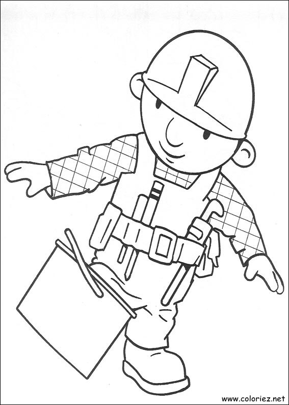 Coloriage de Bob le bricoleur à imprimer !