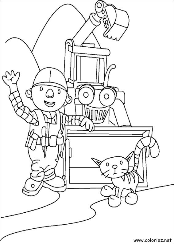 Coloriage de Bob le bricoleur à imprimer !
