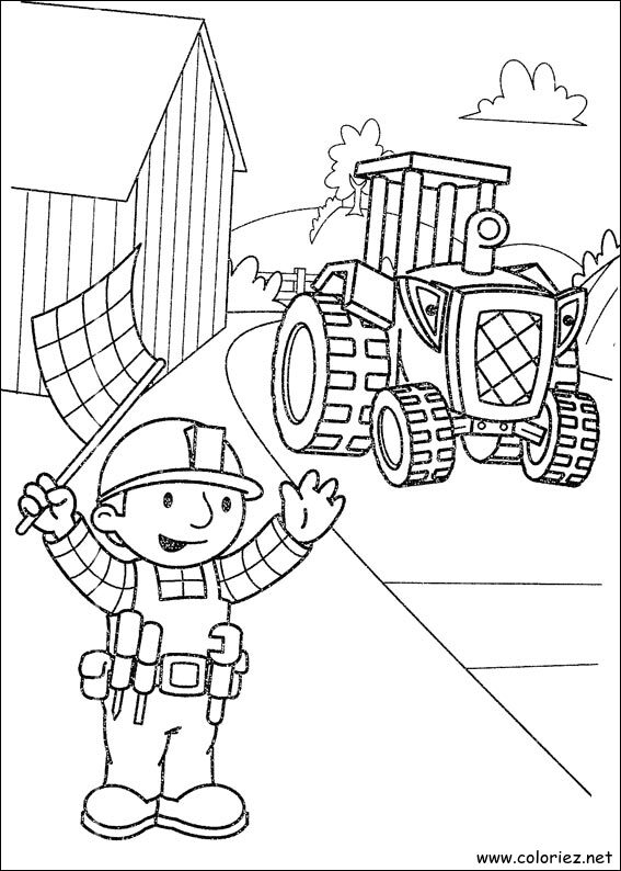 Coloriage de Bob le bricoleur à imprimer !