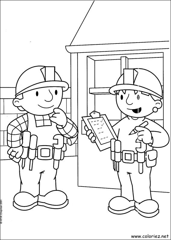 Coloriage de Bob le bricoleur à imprimer !