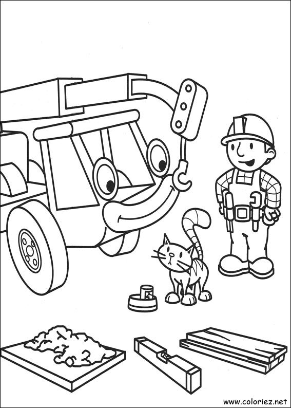 Coloriage de Bob le bricoleur à imprimer !