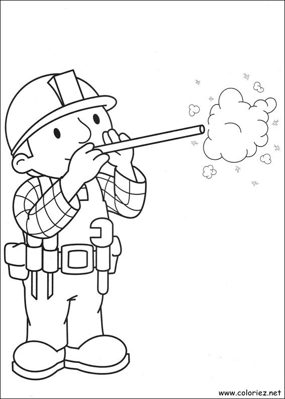 Coloriage de Bob le bricoleur à imprimer !