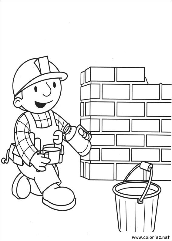 Coloriage de Bob le bricoleur à imprimer !