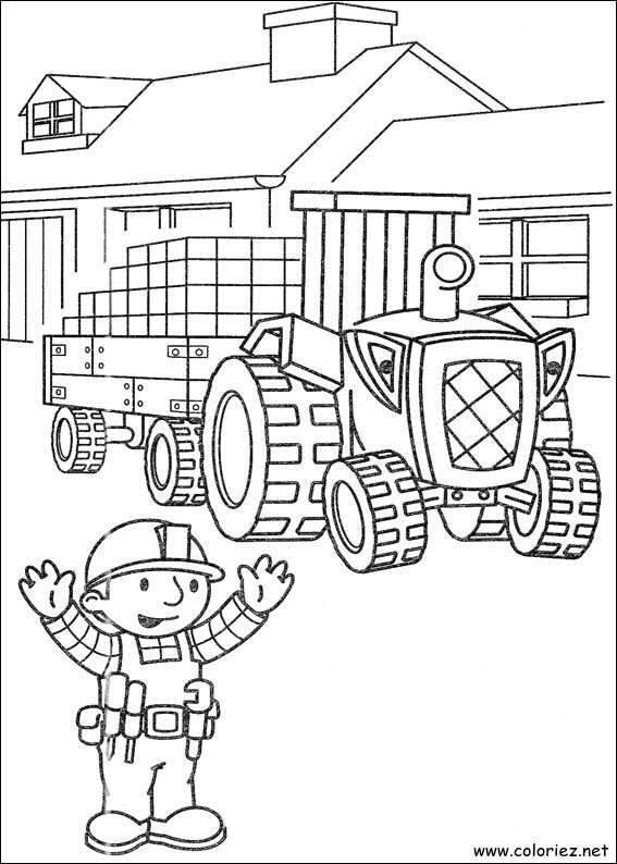 Coloriage de Bob le bricoleur à imprimer !