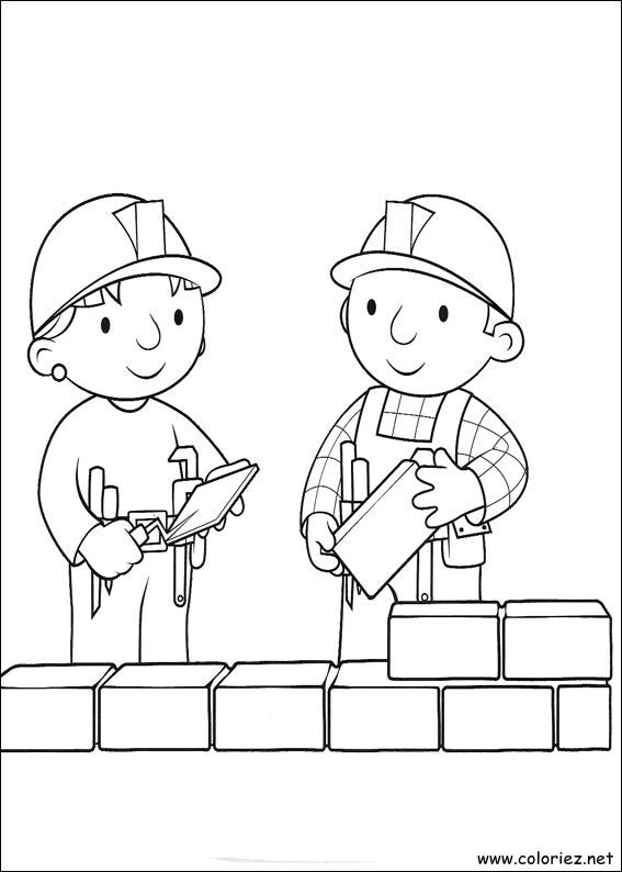 Coloriage de Bob le bricoleur à imprimer !