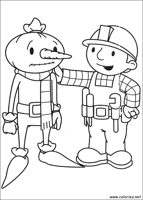 Coloriage de Bob le bricoleur à imprimer !