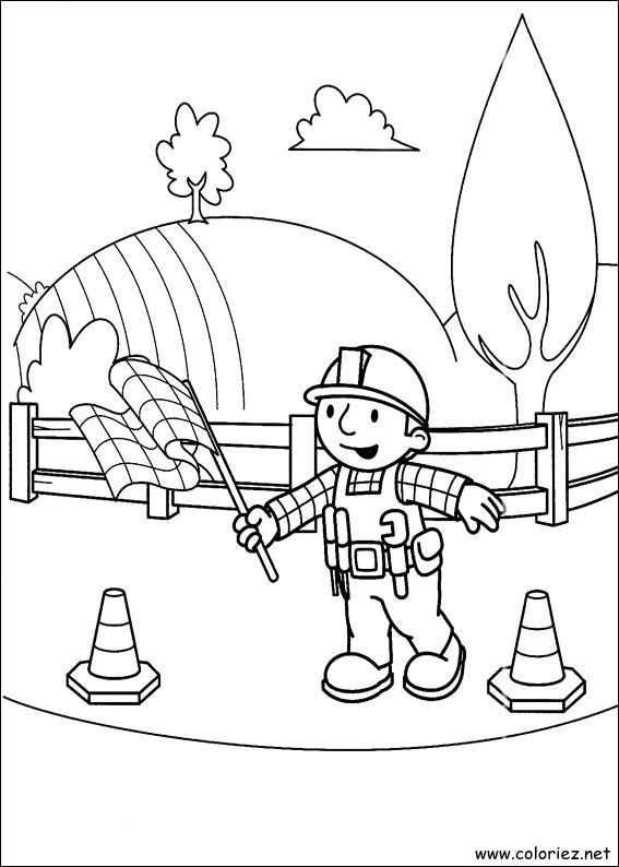 Coloriage de Bob le bricoleur à imprimer !