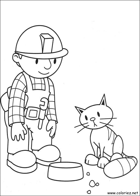 Coloriage de Bob le bricoleur à imprimer !