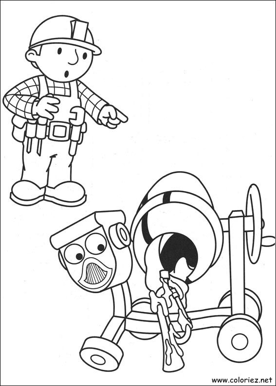 Coloriage de Bob le bricoleur à imprimer !