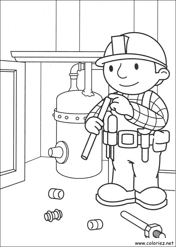 Coloriage de Bob le bricoleur à imprimer !