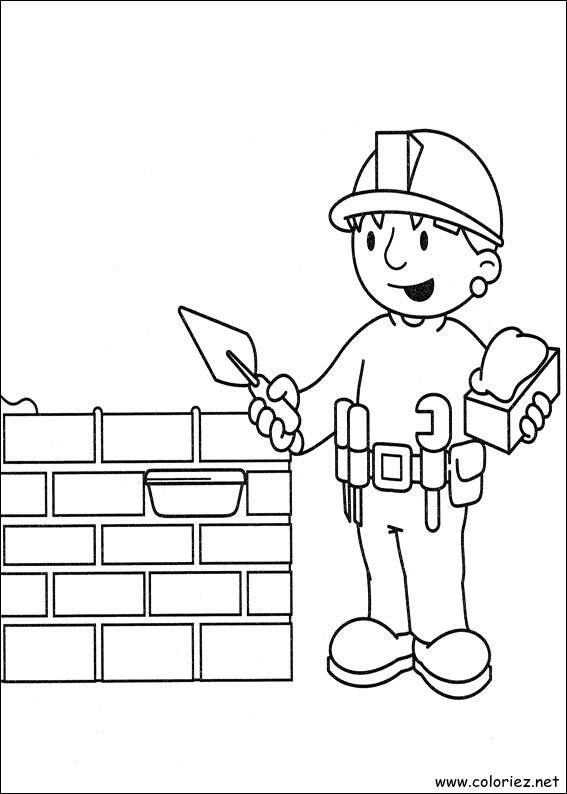 Coloriage de Bob le bricoleur à imprimer !