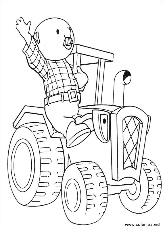 Coloriage de Bob le bricoleur à imprimer !