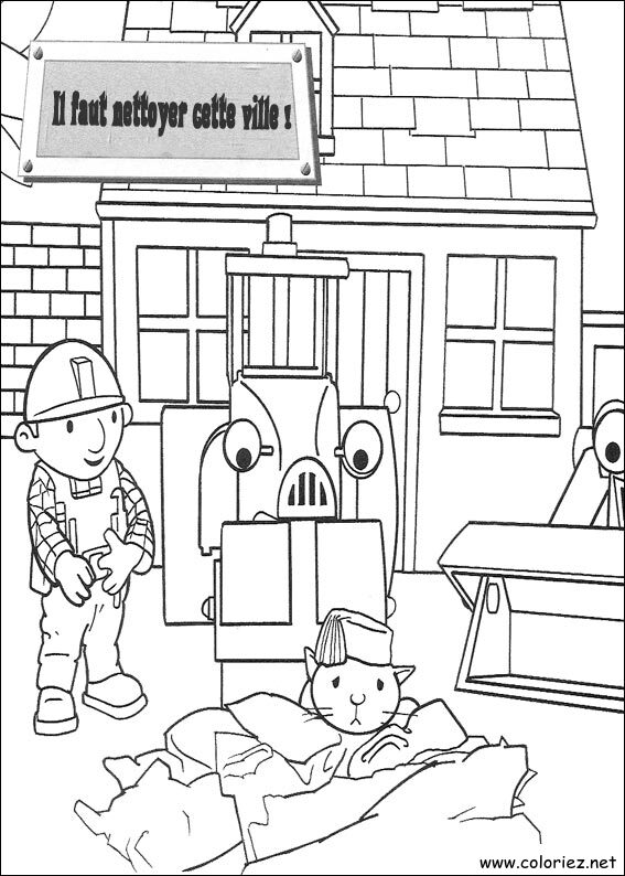 Coloriage de Bob le bricoleur à imprimer !