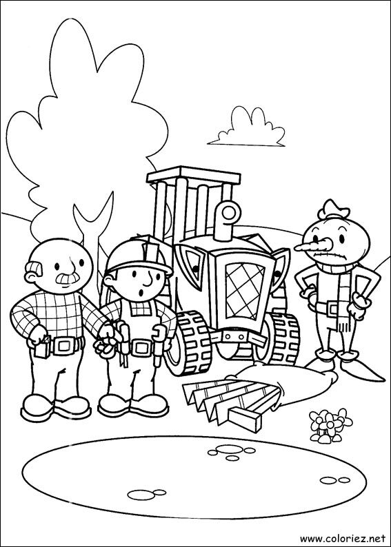 Coloriage de Bob le bricoleur à imprimer !