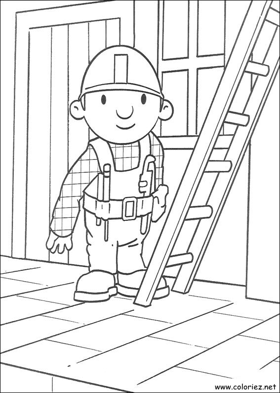 Coloriage de Bob le bricoleur à imprimer !