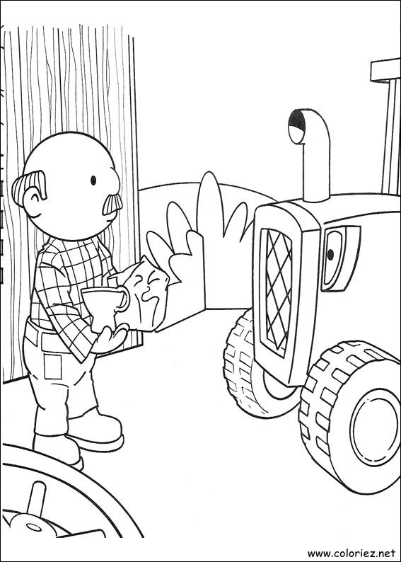 Coloriage de Bob le bricoleur à imprimer !