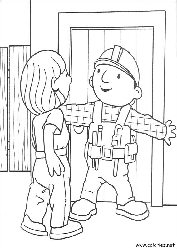 Coloriage de Bob le bricoleur à imprimer !