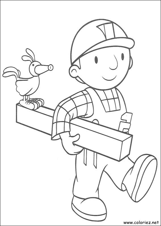 Coloriage de Bob le bricoleur à imprimer !