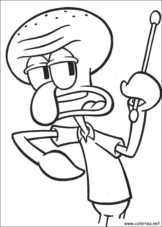 Coloriage de Bob l'éponge à imprimer !