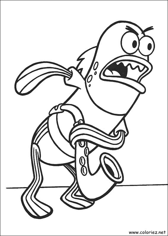 Coloriage de Bob l'éponge à imprimer !