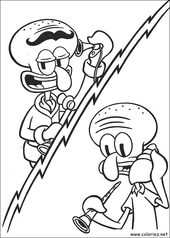 Coloriage de Bob l'éponge à imprimer !