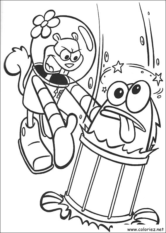 Coloriage de Bob l'éponge à imprimer !