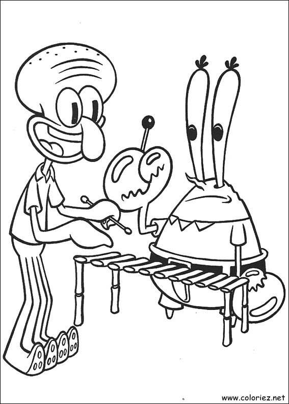 Coloriage de Bob l'éponge à imprimer !