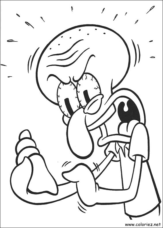 Coloriage de Bob l'éponge à imprimer !